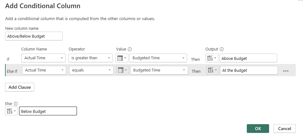 Conditional columns