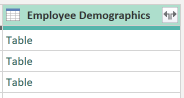 Expand merged table